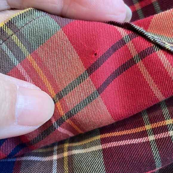 Consensus Sportswear red & green plaid shirt - Picture 9 of 9
